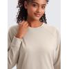 imageCRZ YOGA Lightweight Pullover Sweatshirt for Women Long Sleeve Soft Casual Crewneck Tops Basic Workout Fall Sweat ShirtsMojave Tan