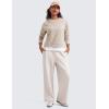 imageCRZ YOGA Lightweight Pullover Sweatshirt for Women Long Sleeve Soft Casual Crewneck Tops Basic Workout Fall Sweat ShirtsMojave Tan