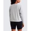 imageCRZ YOGA Lightweight Pullover Sweatshirt for Women Long Sleeve Soft Casual Crewneck Tops Basic Workout Fall Sweat ShirtsPlatinum Grey