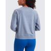 imageCRZ YOGA Lightweight Pullover Sweatshirt for Women Long Sleeve Soft Casual Crewneck Tops Basic Workout Fall Sweat ShirtsSlate Blue