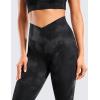 imageCRZ YOGA Womens Butterluxe Cross Waist Workout Leggings 28quot  V Crossover High Waisted Gym Athletic Yoga LeggingsBlack Tie Dye Flowers