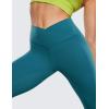 imageCRZ YOGA Womens Butterluxe Cross Waist Workout Leggings 28quot  V Crossover High Waisted Gym Athletic Yoga LeggingsBorealis Green