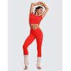 imageCRZ YOGA Womens Butterluxe Cross Waist Workout Leggings 28quot  V Crossover High Waisted Gym Athletic Yoga LeggingsDeep Red