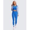 imageCRZ YOGA Womens Butterluxe Cross Waist Workout Leggings 28quot  V Crossover High Waisted Gym Athletic Yoga LeggingsSparkle Blue