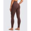 imageCRZ YOGA Womens Butterluxe Cross Waist Workout Leggings 28quot  V Crossover High Waisted Gym Athletic Yoga LeggingsTaupe