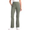 imageCRZ YOGA 4Way Stretch Flare Womens Pants Tall 31quot Dress Work Casual High Waisted Lounge Pants with Zip PocketsGrey Sage