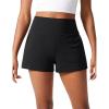 imageCRZ YOGA Butterlift Shorts for Women High Waisted Yoga Casual Lounge Workout Shorts with Pockets LinerlessBlack