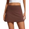 imageCRZ YOGA Butterluxe Skirts for Women High Waisted A Line Tennis Golf Athletic Casual Skorts with PocketsCoffee Brown