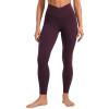 imageCRZ YOGA Womens Butterluxe Cross Waist Workout Leggings 28quot  V Crossover High Waisted Gym Athletic Yoga LeggingsDeep Purple