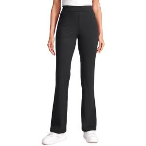 imageCRZ YOGA 4Way Stretch Flare Womens Pants Tall 31quot Dress Work Casual High Waisted Lounge Pants with Zip PocketsBlack