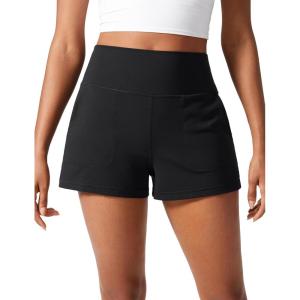imageCRZ YOGA Butterlift Shorts for Women High Waisted Yoga Casual Lounge Workout Shorts with Pockets LinerlessBlack