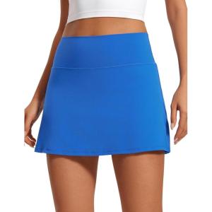 imageCRZ YOGA Butterluxe Skirts for Women High Waisted A Line Tennis Golf Athletic Casual Skorts with PocketsSparkle Blue