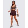 imageCRZ YOGA Butterluxe Womens VNeck Longline Sports Bra  U Back Wireless Yoga Low Impact Padded Crop TopCoffee Brown