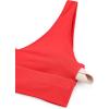 imageCRZ YOGA Butterluxe Womens VNeck Longline Sports Bra  U Back Wireless Yoga Low Impact Padded Crop TopDeep Red