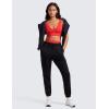 imageCRZ YOGA Butterluxe Womens VNeck Longline Sports Bra  U Back Wireless Yoga Low Impact Padded Crop TopDeep Red