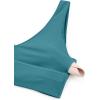 imageCRZ YOGA Butterluxe Womens VNeck Longline Sports Bra  U Back Wireless Yoga Low Impact Padded Crop TopGreen Jade