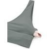 imageCRZ YOGA Butterluxe Womens VNeck Longline Sports Bra  U Back Wireless Yoga Low Impact Padded Crop TopGrey Sage