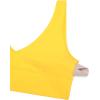 imageCRZ YOGA Butterluxe Womens VNeck Longline Sports Bra  U Back Wireless Yoga Low Impact Padded Crop TopHigh Visibility Yellow