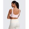 imageCRZ YOGA Butterluxe Womens VNeck Longline Sports Bra  U Back Wireless Yoga Low Impact Padded Crop TopStrawberry Pink