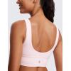 imageCRZ YOGA Butterluxe Womens VNeck Longline Sports Bra  U Back Wireless Yoga Low Impact Padded Crop TopStrawberry Pink