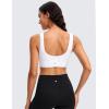 imageCRZ YOGA Butterluxe Womens VNeck Longline Sports Bra  U Back Wireless Yoga Low Impact Padded Crop TopWhite