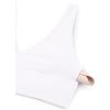imageCRZ YOGA Butterluxe Womens VNeck Longline Sports Bra  U Back Wireless Yoga Low Impact Padded Crop TopWhite