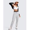 imageCRZ YOGA Butterluxe Womens VNeck Longline Sports Bra  U Back Wireless Yoga Low Impact Padded Crop TopWhite