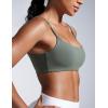 imageCRZ YOGA Butterbreeze Scoop Neck Sports Bras for Women  Spaghetti Straps Wireless Workout Padded Gym Cami TopGrey Sage