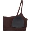 imageCRZ YOGA Butterbreeze Scoop Neck Sports Bras for Women  Spaghetti Straps Wireless Workout Padded Gym Cami TopHot Fudge Brown