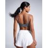 imageCRZ YOGA Butterbreeze Scoop Neck Sports Bras for Women  Spaghetti Straps Wireless Workout Padded Gym Cami TopLava Smoke Grey