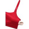 imageCRZ YOGA Butterbreeze Scoop Neck Sports Bras for Women  Spaghetti Straps Wireless Workout Padded Gym Cami TopRed Chili