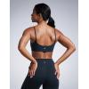 imageCRZ YOGA Butterbreeze Scoop Neck Sports Bras for Women  Spaghetti Straps Wireless Workout Padded Gym Cami TopTrue Navy