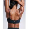 imageCRZ YOGA Butterbreeze Scoop Neck Sports Bras for Women  Spaghetti Straps Wireless Workout Padded Gym Cami TopTrue Navy