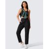 imageCRZ YOGA Butterlift Ankle Casual Yoga Pants for Women 78 Tapered Front Pleated for Lounge Travel with PocketsBlack