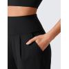 imageCRZ YOGA Butterlift Ankle Casual Yoga Pants for Women 78 Tapered Front Pleated for Lounge Travel with PocketsBlack