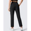 imageCRZ YOGA Butterlift Ankle Casual Yoga Pants for Women 78 Tapered Front Pleated for Lounge Travel with PocketsBlack