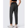 imageCRZ YOGA Butterlift Ankle Casual Yoga Pants for Women 78 Tapered Front Pleated for Lounge Travel with PocketsMysterious Grey