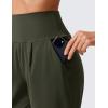 imageCRZ YOGA Butterlift Ankle Casual Yoga Pants for Women 78 Tapered Front Pleated for Lounge Travel with PocketsOlive Green