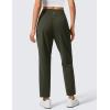 imageCRZ YOGA Butterlift Ankle Casual Yoga Pants for Women 78 Tapered Front Pleated for Lounge Travel with PocketsOlive Green