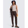 imageCRZ YOGA Casual Workout Jogger for Women 285quot  Tapered Lightweight Stretch Athletic Outdoor Pants with PocketsHot Fudge Brown