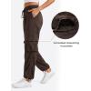 imageCRZ YOGA Lightweight Casual Cargo Pants for Women 30quot Adjustable Ruched Straight Leg Travel Workout Athletic Hiking JoggersHot Fudge Brown