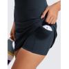 imageCRZ YOGA Womens Butterluxe Tennis Dress Spaghetti Strap Casual Athletic Sports Outfits with Builtin Shorts and BrasTrue Navy