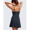 imageCRZ YOGA Womens Butterluxe Tennis Dress Spaghetti Strap Casual Athletic Sports Outfits with Builtin Shorts and BrasTrue Navy
