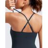 imageCRZ YOGA Womens Butterluxe Tennis Dress Spaghetti Strap Casual Athletic Sports Outfits with Builtin Shorts and BrasTrue Navy