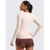 imageCRZ YOGA Womens Cloudweight Long Sleeve Workout Tops Lightweight Athletic Basic Shirts Soft Casual TShirt with Thumb HoleWhite Opal