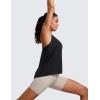 imageCRZ YOGA Womens Racerback Yoga Tank Tops High Crewneck Soft Casual Workout Sleeveless Flowy ShirtsBlack