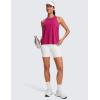 imageCRZ YOGA Womens Racerback Yoga Tank Tops High Crewneck Soft Casual Workout Sleeveless Flowy ShirtsGranita Pink