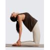 imageCRZ YOGA Womens Racerback Yoga Tank Tops High Crewneck Soft Casual Workout Sleeveless Flowy ShirtsHot Fudge Brown