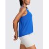 imageCRZ YOGA Womens Racerback Yoga Tank Tops High Crewneck Soft Casual Workout Sleeveless Flowy ShirtsSparkle Blue