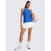 imageCRZ YOGA Womens Racerback Yoga Tank Tops High Crewneck Soft Casual Workout Sleeveless Flowy ShirtsSparkle Blue